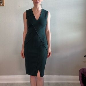 Bailey deep Forest green sheath dress. Sz S. Knee length workwear. Comfortable.